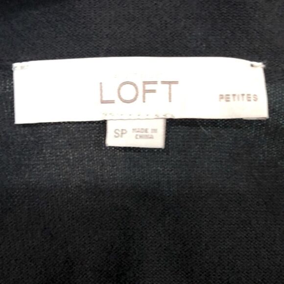 Ann Taylor LOFT Black Short Sleeve Button Cardigan — Size SP - Picture 4 of 5